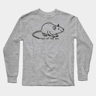 Year of the Rat Outline Long Sleeve T-Shirt